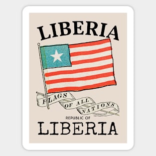 Vintage Liberia Country Flag Sticker